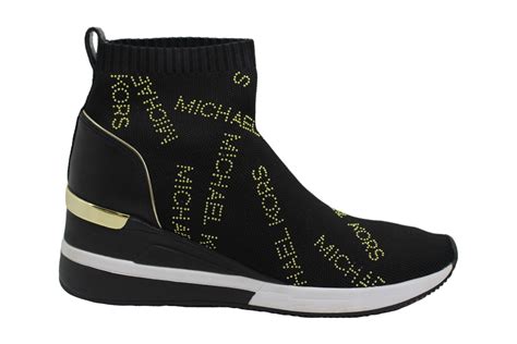 michael michael kors womens skyler bootie fabric black|Michael Kors skyler wedge sneakers.